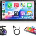 Podofo [2G+64G] Car Stereo Radio for Jeep Wrangler JK Compass Patriot/Chrysler/Dodge RAM with Wireless CarPlay Andriod Auto, 7 inch Touch Screen Android 13 Headunit with GPS Navi/WiFi/Bluetooth/Camera