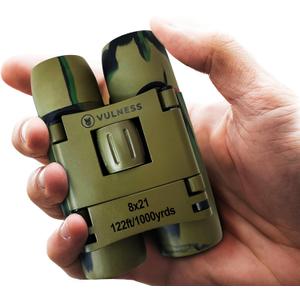 Small Binoculars for Adults and Kids | Cruise Ship Essentials Camping Bird Watching Travel Hiking Accessories Alaska Costa Rica Must Haves Packing List High Powered Mini Compact VULNESS (Camo, 8X21)