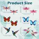Konohan 12 Pcs Screen Door Magnets Butterfly Hummingbird Dragonfly Double Sided Flexible Decorative Retractable Protector Screen Magnetic Stickers Decals for Sliding Patio Door Gifts(Stylish Style)