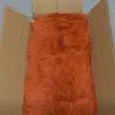 Cat Bed Mat, Soft Plush Faux Fur Kneading Pet Bed, Machine Washable Cat Sleeping Pad for Indoor Cats & Kittens, Non-Slip Fluffy Cat Rug for Couch Sofa Floor, 23x15 Inch Orange