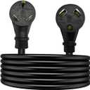 STRIGHT 10FT RV Extension Cord 30 Amp, RV Power Extension Cord NEMA TT-30P Male to TT-30R Female Heavy Duty 10 Gauge STW 3-Wire for RV Trailer Campers 125V, 3750W, ETL Listed (10FT 30AMP)