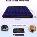 Onirii King Size Camping Air Mattress Bed with Air Pump,80"x 72"Thickened Portable Blow Up Inflatable Air Mattress,Travel Sleeping Bed Pad for Camping Home Hiking