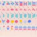 Jongyance American Mahjong Tile Set with Carrying Bag and Accessories, 160 Acrylic Engraved Mahjong Tiles for Beginners (Shell Pink)