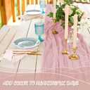 2 Pack Pink Cheesecloth Table Runner, 10Ft Boho Gauze Cheese Cloth Table Runners for Wedding, Party, Dinner, Baby Shower, 120 Inches Long Table Runner for Valentine's Day, Easter, Mother's Day Decor