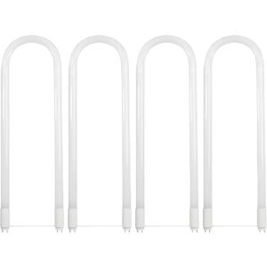 Feit Electric T8 U-Bend LED Tube Light, 15 Watts, Replaces 32W FB32T8 Fluorescent U-Bend, 2100 Lumens, Cool White 4000K, Type A+B Direct Replacement or Ballast Bypass, G13 Base, 50,000 Hours, 4-Pack