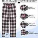Ashford & Brooks Women's Super Soft Flannel Plaid Pajama Sleep Pants (M)
