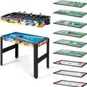 Giantex 12-in-1 Multi Game Table, 48 Inch Combination Game Tables with Foosball, Hockey, Ping Pong, Pool, Chess, Bowling, Checkers, Shuffleboard, Combo Game Table Set for Adults Kids
