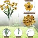 ColoPlay 24 Yellow Bundles Artificial Flowers for Outdoors/Indoors Fake Flowers Plants for Indoor Outside Garden Porch Window Box Home Wedding Farmhouse