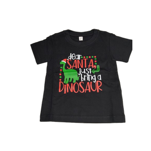 Christmas Shirts for Toddler Boys Girls Kids, Santa Reindeer Snowman Dinos Truck Short Sleeve Tee Size 90/48