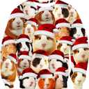 RAISEVERN Christmas Sweatshirt for Men Women Funny Pullover Xmas Top (XXL)