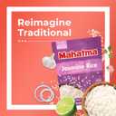 Mahatma Ready to Heat Jasmine Rice, Precooked Rice, Microwaveable in 90 Seconds, Six 8.8-Ounce Bags