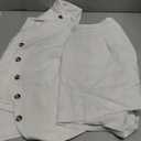 PRETTYGARDEN Women's Summer 2 Piece Outfits Sleeveless Matching Sets Button Down V Neck Vest Waistcoat and Pockets Shorts (Large, White)