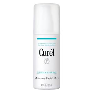 Curel Japanese Skin Care Moisture Facial Milk, Face moisturizer for Dry, Sensitive Skin, pH Balanced, Relieves Tightness and Calms, Fragrance & Alcohol Free Face Lotion, Facial Serum, 4 Fl Oz