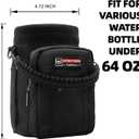 NATURE PIONEOR Water Bottle Holder with Adjustable Strap - 26/32/36/40/46/64oz Insulated Water Bottle Sling Carrier with Paracord Handle & 2 Pockets, Outdoor Sports, Hiking, Camping, Gym