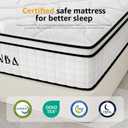 Twin 10 Inch Hybrid Mattress in a Box, Balanced Medium Feel, Memory Foam with Individually Pocketed Coils, Zoned Support & Motion Isolation, CertiPUR-US Certified
