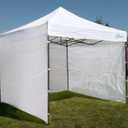 Sunwall for 10x10 Pop up Canopy, Instant Canopy Tent Sidewall, 1 Pack Sidewall Only (White 3 Pieces)