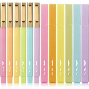 Mr. Pen Aesthetic Highlighter Pens - 12 Pack, Pastel Color No Bleed, Black Ink Bible Pens for Bibles