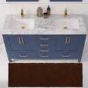 LuxUrux Plush Chenille Runner Rug  Ultra-Soft, Absorbent & Non-Slip Bath Mat for Bathroom, Hallway & More, Machine Washable (27 x 47 inches, Brown)