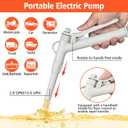Battery Powered Fuel Transfer Pump with Hand Trigger Nozzle | Electric Gas Siphon Pump for Gasoline, Diesel, Kerosene, Water - 2.8GPM with 54 Long Hose for Cars, Boats, Mowers & Gas Cans