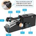 Handheld Sewing Machine,Mini Electric Hand-held Cordless Portable Sewing Machine for Beginners,Easy to Use and Fast Stitch Suitable for DIY,Clothes,Home,Travel (Black)