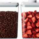 Melovom Pop Food Storage Containers Set Airtight Food Storage Containers with Pop Lids, Kitchen Pantry Organization and Storage, BPA Free, 2 x 2.8Qt