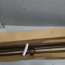 1 Inch Double Curtain Rods 72 to 144 Inches (6 to 12 ft), USFOOK Bronze Drapery Rods for Windows 69 to 140 Inches, Telescoping Dual Curtain Rod with Woven Leaf Finials