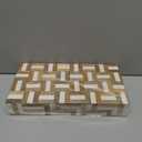 Handicrafts Home Large Decorative Storage Box with Lid Wooden Decorative Box Coffee Table Storage Box Living Room Organizer Resin Inlay Marquet Chase Collection - 12x6x2