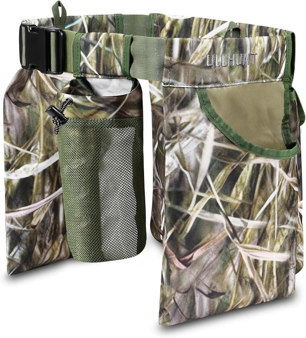 UIIHUNT Dove Hunting Belt: Adjustable Game Belt, Field and Shooting Accessory (Green Reed Camo)