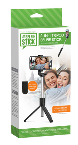ReTrak Bluetooth 2-in-1 Tripod Selfie Stick - Black