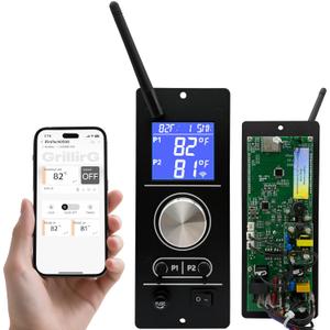 PID WiFi Gen 2 Pellet Grill Controller Replacement Board for Camp Chef (PG24-82) Models of Pursuit 20, SG24, XT24, SGG/SG 30, SGX36, DLX24/36 – App-Enabled Smoker Thermostat Control Panel