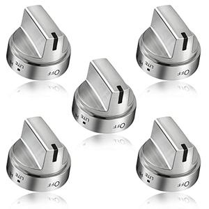 5 Pack Stainless Steel WB03x24818 Gas Stove Knob Replacement for ge,PS11729081 AP5989029 Stainless Steel Stove Replacement Knobs,Compatible with ge Stove Knob（Not Universal）