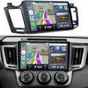 Car Radio Stereo for Toyota RAV4 2013-2018: 8-Core 4GB+64GB 10.2 Inch Touchscreen Android 15 Head Unit with Wireless Carplay Android Auto Bluetooth GPS Navigation 5G WiFi