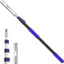Swimming Pool Pole, Upgraded 16FT Professional Telescopic Extendable Pool Pole Aluminium Heavy Duty, Adjustable Length 4 to 16 Feet, Universal Pole for Skimmer Nets, Brushes and Vacuum Heads