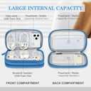 FYY Electronic Organizer, Travel Organizer Bag Pouch, Electronic Accessories Carry Case, Portable Waterproof Double Layers All-in-One Storage Bag for Cable, Cord, Charger, Phone, Earphone, Cyan