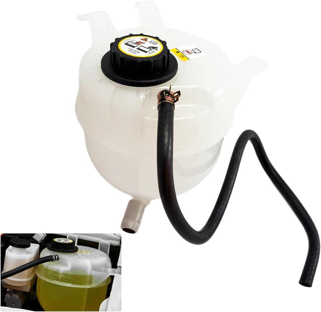 603-029 4C2Z8A080BC Engine Coolant Reservoir Tank with Cap & Hose Compatible with 1997-2014 Ford E-150 E-250 E-350 E-450 E-550 Econoline Club Wagon Super Duty Stripped Chassis F-53 Motorhome Chassis