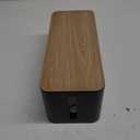 YUANYE Cable Management Box Cable Management Kit for Power Strip to Hide Wires,Cord Organizer Boxes,Safe ABS Material Wire Organizer of Cable Clips Sleeve for Home & Office,3Pack-128PCS /Black