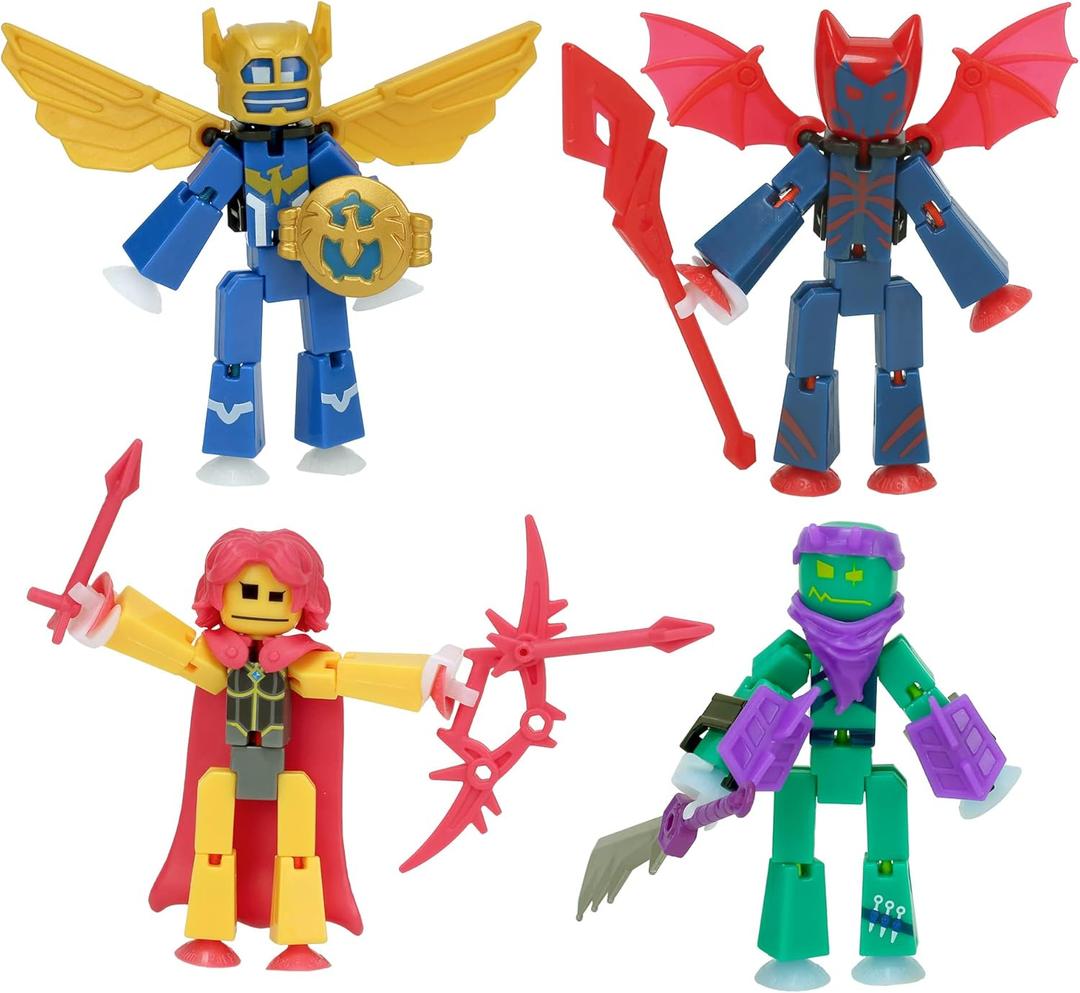 Zing StikBot Legendz Series 1 - Includes Valor, Ruebell, Dominus and Raze Oni - Collectible Action Figures and Accessories, Stop Motion Animation, Ages 4 and Up