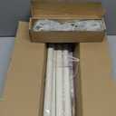 White Decorative Farmhouse Curtain Rod:36-88"Adjustable Heavy Duty Single Window Curtain Rod for Bedroom Living Room,Antique White Boho Rustic Drapery Rods with Vintage Twist Finial Easy Install