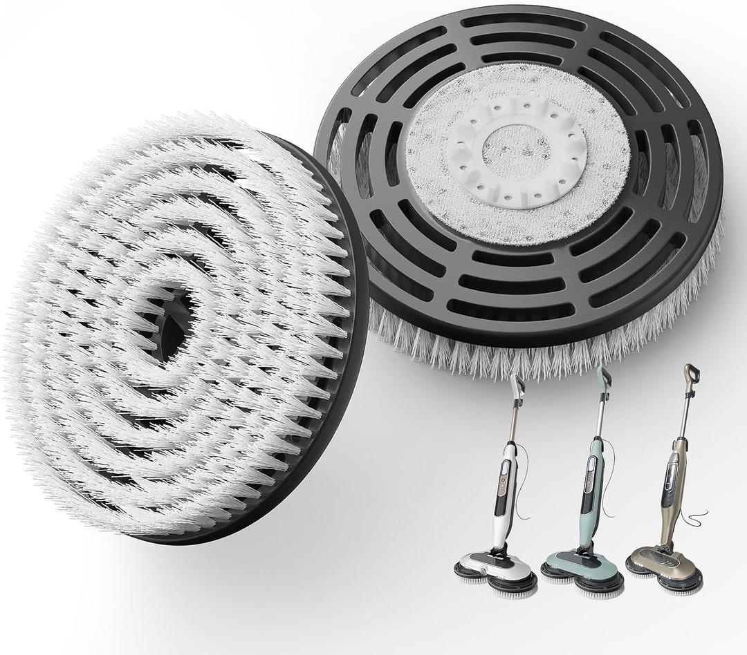 AIR U+ Newly Upgraded Steam Mop Replacement Brush Pads for Shark Steam and Scrub Mop S8201 S8001 S7201 S7000 Series (2 Count) (White)