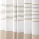Boho Beige Shower Curtains for Bathroom Cotton Striped Shower Curtain with Tassel 72 X 72