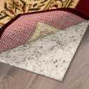 Ottoman 2'7" x 10' Non-slip Rug Pad Gripper 1/12 Inch Ultra Thin Dual Surface Felt + Rubber Gripper - Safe for All Floors , Cream