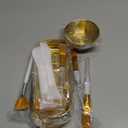 25pcs Esthetician Supplies for Facials, 3 Gold Mixing Bowls, 3 Compartment Serving Tray, 3-Facial Fan Brushes, 3-Face Mask Applicator Brush, 12 Compressed Sponge, for Women Facial Mask Mixing Kit