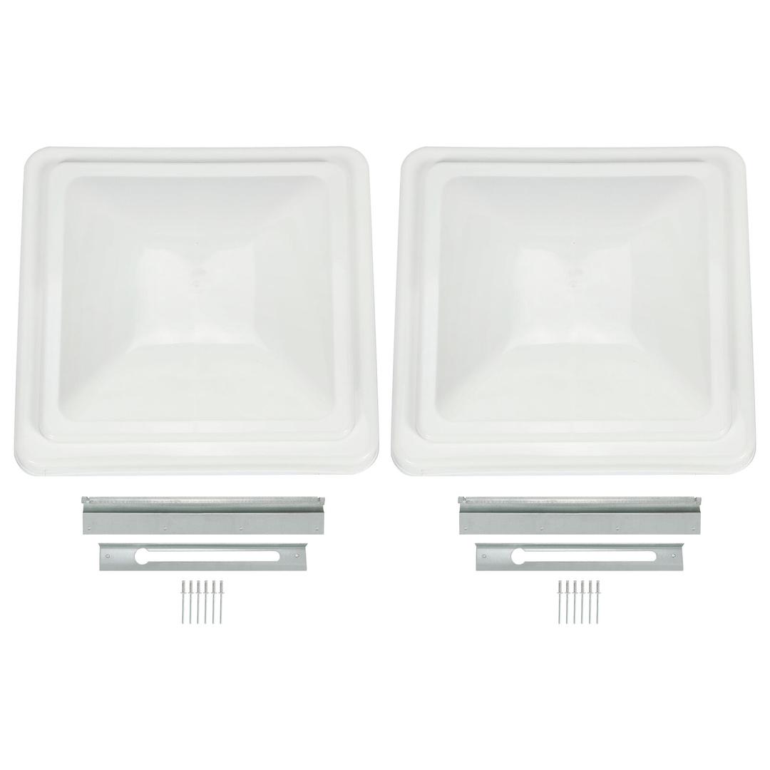 2 Pack White 15.5" Replacement Roof Vent Cover Camper RV Trailer Vent- RV Range Hood Vent-RV Range Hood Cover- RV Vent Covers for Roof