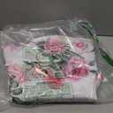 Yighty Round Tablecloth 60x60 Inch, Waterproof Wrinkle Resistant Durable Polyester Tablecloth Pink Rose Floral Tablecloth for Indoor and Outdoor, Holiday Farmhouse Kitchen Dining Room and Party