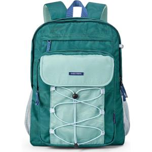 Choco Mocha Green Backpack for Girls Boys, Travel School Backpack for Teen Girls Large Bookbag for Middle Elementary School 18 Inch, Navy Green (Thickened version (exclusive laptop compartment))