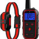 Dog Training Collar Electric Dog Collar with 4 Training Modes and Rechargeable Remote Waterproof Range 3300Ft for Small Medium Large Dogs(Red)