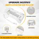 Upgraded 243297609 243297613 Ice Maker Replacement Refrigerator Ice Makers Fits for Frigidaire Ice-Maker 243297613, for Electrolux Icemaker Replacement Parts, Replaces 243297606, 6-Pin