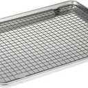 Nordic Ware - 43172AMZM Nordic Ware Half Sheet with Oven Safe Nonstick Grid, 2 Piece Set, Natural