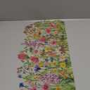 Colorful Flower Window Clings Summer Wildflower Window Stickers Double-Sided Spring Garden Floral Bouquet Window Cling Dragonfly Grass Glass Decals for Bird Windows Strike Prevention (Pink)