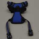 rabbitgoo Dog Harness No Pull with 2 Leash Clips, Adjustable Soft Padded, Reflective Oxford No Choke Pet Vest with Easy Control Handle for Small Dogs, Dazzling Blue, S